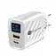 Зарядний пристрій 20W на 2 порти 1-USB, 1-PD з екраном White  - мініатюра 1