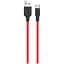 Дата кабель USB 2.0 AM to USB-C 1.0m 2A silicone X21 black+red HOCO (6957531071419) - миниатюра 1