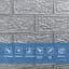 Самоклеюча 3D панель Sticker Wall SW-00001197 Під срібну цеглу в рулоні 20000x700x3мм - мініатюра 4
