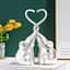 Декоративна статуетка MBM My Home Пара слоників біла (DH-ST-25 WHITE) - мініатюра 3