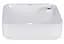 Комплект Qtap Stork: Раковина накладная квадратная 430x430x125 мм White + Донный клапан PU02 (QT15112194WN47318) - миниатюра 2