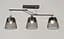 Valeso Ceiling Chandelier K2324/3 for 3 E27 bulbs Black+Chrome Metal - миниатюра 1