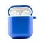 Силіконовий футляр з мікрофіброю для навушників Airpods 1/2 Синій / Royal blue - мініатюра 1