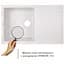 Кухонна мийка Lidz 790x495/230 WHI-01 біла (LIDZWHI01790495230) - мініатюра 8