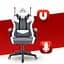 Компьютерное кресло Hell's Chair HC-1004 White-Grey (тканина) - миниатюра 2