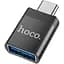 Адаптер переходник Hoco UA17 Type-C to USB 3.0 F черный - миниатюра 1