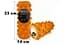 Масажний ролик EasyFit Grid Roller PRO 33 см Помаранчевий - мініатюра 2