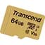 Карта пам'яті Transcend microSDXC 500S 64GB UHS-I U3 Class 10 + SD-adapter [TS64GUSD500S] [100874] - мініатюра 3