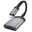 Адаптер перехідник Hoco UA25 2 в 1 card reader Lightning сірий - мініатюра 6