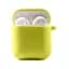 Силіконовий футляр з мікрофіброю для навушників Airpods 1/2 Жовтий / Bright Yellow - мініатюра 1