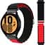 Браслет для Samsung Galaxy Watch FE - черно-красный Watchbands NormalCloth Wave ширина крепления 20мм нейлоновый (FEWBWB80142759) - миниатюра 1