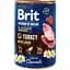Влажный корм Brit Premium by Nature для собак индюшатина с печенью 400 г - миниатюра 1