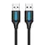 Кабель Vention USB to USB 2.0 2A 1M Black PVC (COJBF) - мініатюра 2