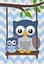 Комплект картин за номерами Riviera Blanca Cute owls (ITR-063) 3 шт в наборі - мініатюра 3