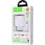 Мережевий зарядний пристрій Hoco 1USB C69A QC 3.0 5A White + USB Cable Type-C - мініатюра 3