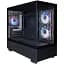 Корпус 1stPlayer Mi5-BK-2FC7R-1FC7, Black, без БЖ, Mini Tower, Micro ATX / Mini ITX, 1xUSB 3.0 / 1xUSB 2.0, макс. CPU - 185 мм / VGA - 360 мм, 3x120 мм ARGB, бічна та передня панель із загартованого скла - мініатюра 3