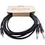 Коммутационный кабель mini Jack 3,5 stereo - 2x Jack mono 6.3 1.5 м Cordial EY 1,5 WPP - миниатюра 1