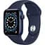 Смарт-часы Apple Watch Series 6 GPS + Cellular 44mm Blue Aluminum Case with Deep Navy Sport Band [M07J3] [59337] - миниатюра 1
