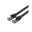 Патч-корд 0.5м, S/FTP cat 8 RJ-45 black Vention (IKKBD) - мініатюра 1