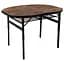 Складной стол Bo-Camp Woodbine Oval 100x70 cm Black/Wood look (1404185), Коричневый - миниатюра 1