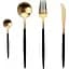 Набір столових приладів A-Plus Cutlery set Gold на 1 персону 4 предмети Золотий - мініатюра 1