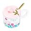 Чашка керамічна Happy Life Tulips з кришкою та ложкою блакитна 300 мл HP7190P - мініатюра 5