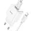 Комплект адаптер и кабель Hoco C106A Lightning Cable Leisure single port charger белый - миниатюра 7