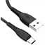 Кабель XO NB-P163 2.4A USB cable for Type-c 1 м Чорний - мініатюра 1