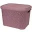 Кошик Diomedea з кришкою 44.5x33.6x31 см 30 л темно-пудровий (К14-803)  - мініатюра 1