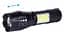 Карманный ручной аккумуляторный фонарь WD RB-234 с зумом T6+COB 18650 Micro-USB zoom Черный - миниатюра 9