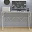 Стол письменный Райан Ferrum-decor 750x1400x700 Белый металл ДСП Бетон 32 мм (FRD-106505) - миниатюра 1