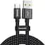 Кабель Baseus Double Fast Charging Cable USB to Type-C 5A 1m CATKC-A01 Black - мініатюра 1