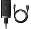 Мережевий зарядний пристрій Baseus GaN5 Pro Fast Charger 2Type-C+USB 65W + Cable Type-C to Type-C CCGP120201 Black - мініатюра 2