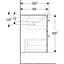 Тумба з умивальником Geberit Selnova Square Slim rim 80 Anthracite 501.241.00.1 Антрацит - мініатюра 3