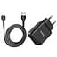 Зарядное устройство 220В 2 USB с кабелем USB - Lightning Hoco N7 Speedy Чёрный - миниатюра 4