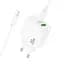 МЗП Hoco CS54A Surplus PD20W+QC3.0 (1USB-A/1C) + Type-C to Lightning White - мініатюра 6