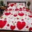 Комплект постельного белья Moon&Star Бязь Gold Люкс Scarlet Romance King Size 220x240 наволочки 4х70х70 - миниатюра 2