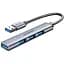 Хаб USB Vention 3.0 -> 1xUSB 3.0/3xUSB 2.0 0.15м 5 Гбіт/с Grey (CKOHB) - мініатюра 1