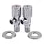Набір кранів кутових Q Professional Exlusive кераміка 1/2″X1/2″ 9999 Chrome(1уп.) - мініатюра 4
