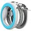 Повідець-рулетка для собак Waudog R-leash, кругла, XS-M, до 40 кг, 2,9 м, світловідбиваюча стрічка блакитний - мініатюра 4