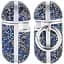 TPU чехол Bling World Rock Diamond для наушников AirPods 1/2 Синий - миниатюра 3