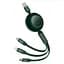 Кабель Baseus Bright Mirror 2 Series Retractable 3-in-1 Cable USB to MicroUSB+Lightning+Type-C 66W 1.1m CAMJ010106 Green - мініатюра 2