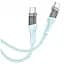 Кабель Hoco U111 Transparent Discovery 60W Type-C to Type-C (1m) Blue - мініатюра 1
