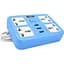 Мережевий фільтр ТВ-Т15, 4 розетки + 3 USB, 2 м, переріз 3х0,75 мм, 2500 W, Blue - мініатюра 1