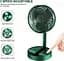Аккумуляторный настольный вентилятор Telescopic Folding Fan Портативный складная мини USB ветродуйка Зеленый - миниатюра 8