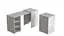 Стол-тумба трансформер Смарт 1/2 Ferrum-decor 750x1450x600 ДСП Бетон 16 мм (FRD-105080) - миниатюра 1