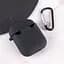 Силиконовый футляр с микрофиброй для наушников Airpods 1/2 Черный / Black - миниатюра 4