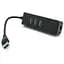 Хаб USB 3.0, 3 порти USB 3.0 + 1 порт Ethernet, Black, BOX - мініатюра 1