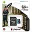 Карта памяти Kingston microSDXC Canvas Go! Plus 64Gb Class 10 UHS-1 U3 + SD адаптер [SDCG3/64GB] [61060] - миниатюра 6