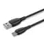 Кабель Vention USB 2.0 A Male to C Male 3A Cable 1M Black Flexible PVC Type (CWABF) - миниатюра 1